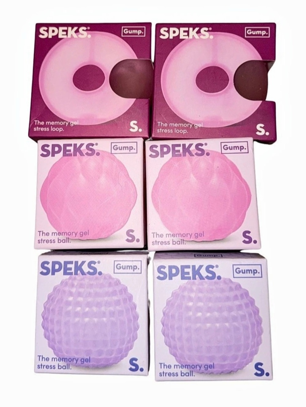 SPEKS Gump Memory Gel Stress Toy Assortment Memory Gel Stress Balls Set of 6